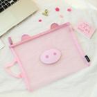 Pig Mesh Zip Pouch
