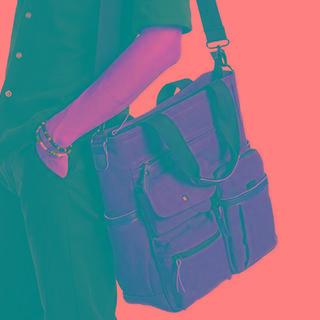 Multi-pocket Tote Bag With Strap