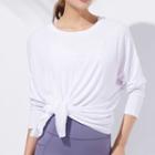 Long-sleeve Side-slit Sports T-shirt