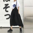 One-strap A-line Jumper Skirt Black - One Size