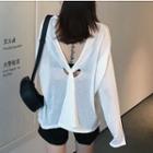 Open Back Long-sleeve Knitted Top