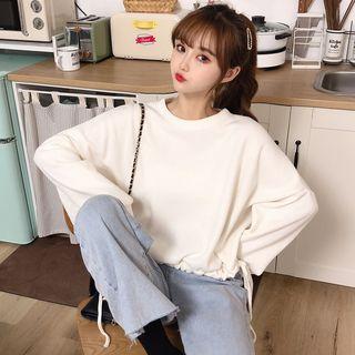 Plain Drawstring Pullover