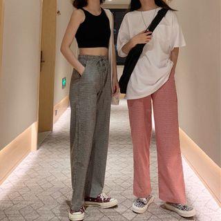 Plaid Wide-leg Shorts / Pants
