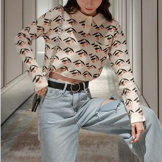 All Over Jacquard Knit Polo Shirt
