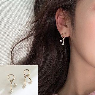 Faux Pearl Knot Dangle Earring