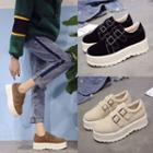 Platform Hidden-wedge Strapped Shoes