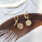 Coin Drop Earring Gold - One Size