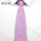 Pre-tied Striped Neck Tie (8cm) Stj118 - One Size