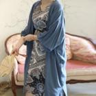 Open-front Long Robe Cardigan