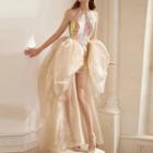 Halter-neck Sequined Cocktail Dress