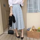 Polka-dot Midi Flare Skirt