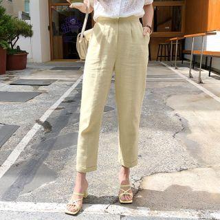 Pleated-front Tapered Pants