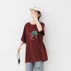 Short-sleeve Printed T-shirt Red - One Size