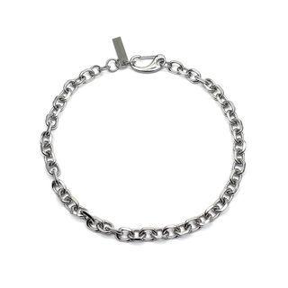 Chunky Chain Stainless Steel Choker Choker - Silver - 50cm