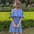 Cap-sleeve Cut Out A-line Dress