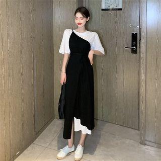 Plain Short-sleeve Top / Plain Sleeveless Dress