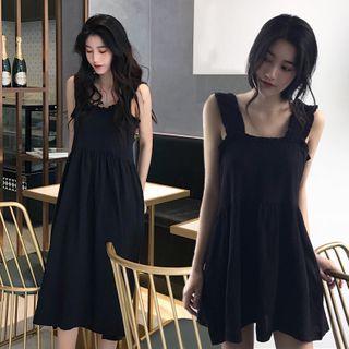 Ruffle Strappy A-line Dress / Midi Dress