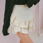 Frilled Tiered A-line Miniskirt