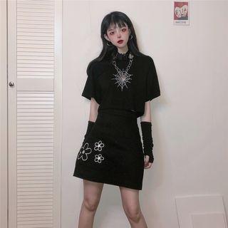 Heart Short-sleeve T-shirt / A-line Skirt