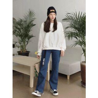 Drop-shoulder Long-sleeve Sweatshirt