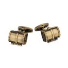 Fashionable Vintage Personality Plated Gold Treasure Chest Cufflinks Golden - One Size