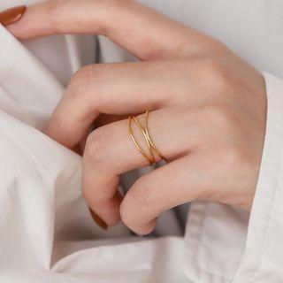 Layered Stainless Steel Ring