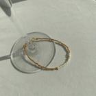 Faux-pearl Accent Beaded Bracelet Gold - One Size