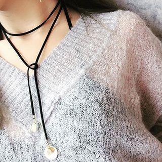 Faux Pearl Lariat Necklace