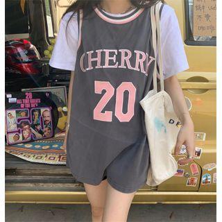 Printed Tank Top Gray - One Size