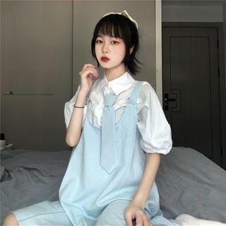 Short-sleeve Shirt / Tie / Jumper Dress / Set