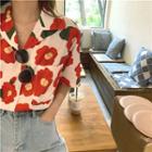 Flower Loose-fit Short-sleeve Shirt