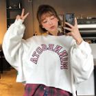 Minesota Printed Cropped Over-fit Sweatshirt
