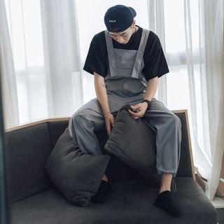 Front-pocket Gather-cuff Plain Jumper Pants