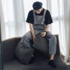 Front-pocket Gather-cuff Plain Jumper Pants