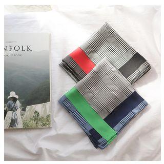 Plaid Silk Scarf