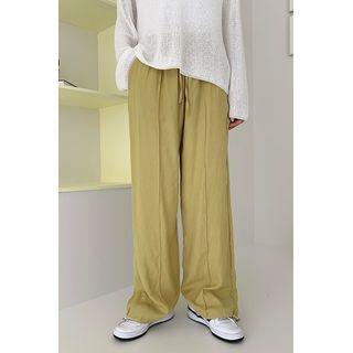 Drawstring Pintuck Pants