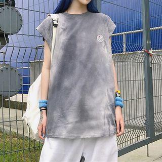Sleeveless Tie-dyed T-shirt