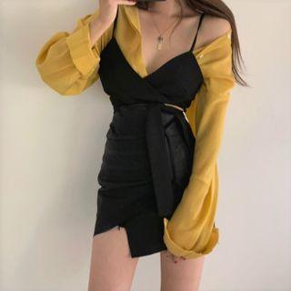 Mock Two-piece Shirt / Skirt