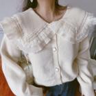Ruffle Sailor-collar Sweater