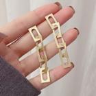 Chunky Chain Alloy Dangle Earring E3010 - 1 Pair - Gold - One Size