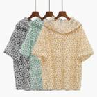 Floral Lace Hooded Oversized Shirt