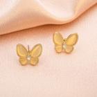 Butterfly Beaded Stud Earrings Era063 - 23 - One Size
