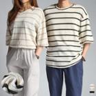 Couple Striped Knit T-shirt