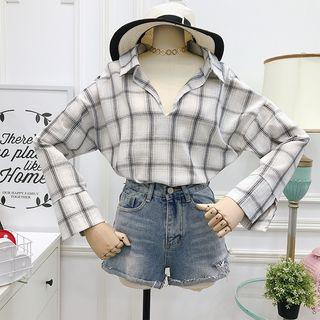 Lattice Long-sleeved Shirt