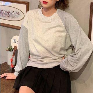 Asymmetric Raglan Sleeve Long Sleeve Top