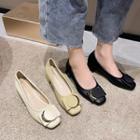 Block-heel Geometry Accent Shoes