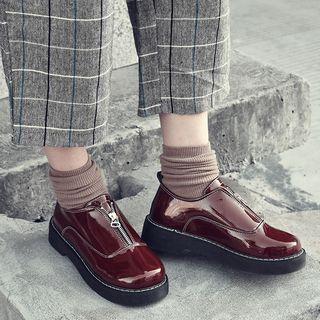 Patent Zip Platform Shoes