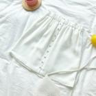 Elastic Waist Buttoned A-line Chiffon Skirt