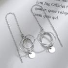 Hoop Alloy Dangle Earring 1 Pair - Silver - One Size
