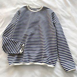 Striped Sweatshirt Stripe - Blue - One Size